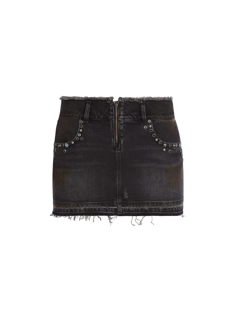 Guess black denim skirt shop