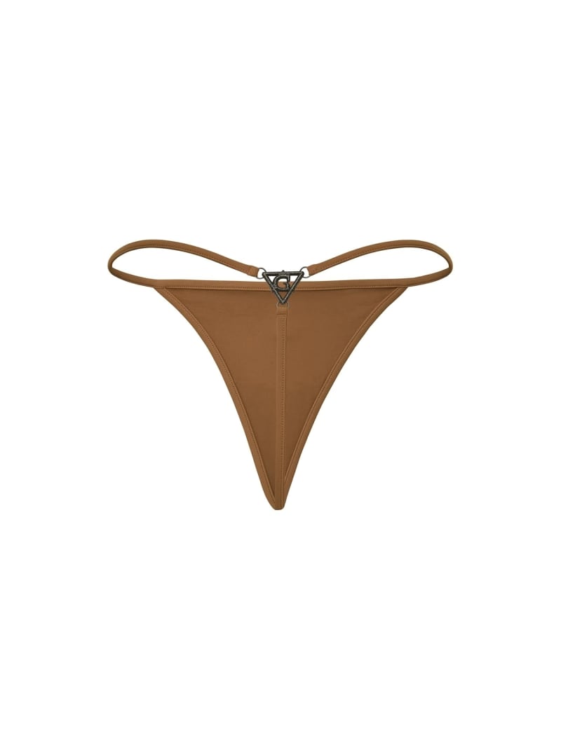ASOS DESIGN - Sienna - Perizoma classico in pizzo marrone cioccolato