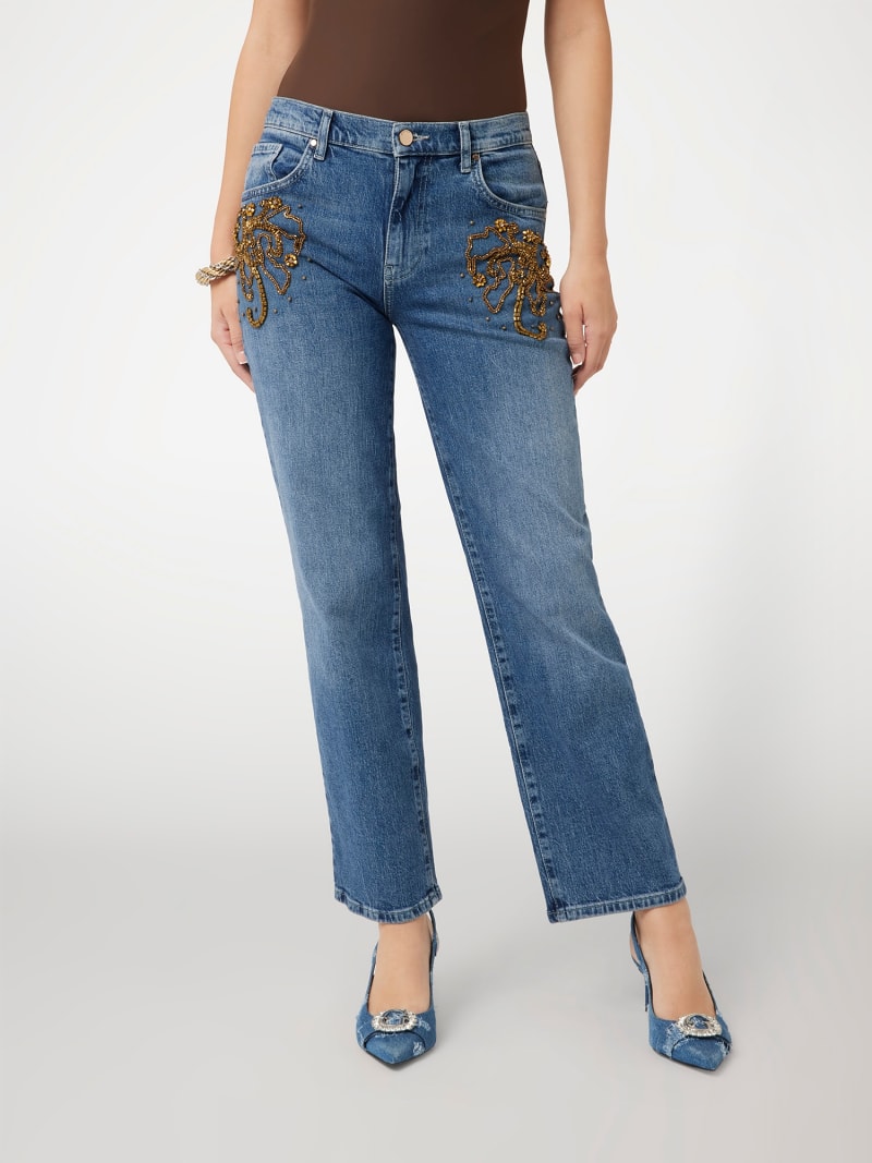 GUESS Jean droit perles Femme