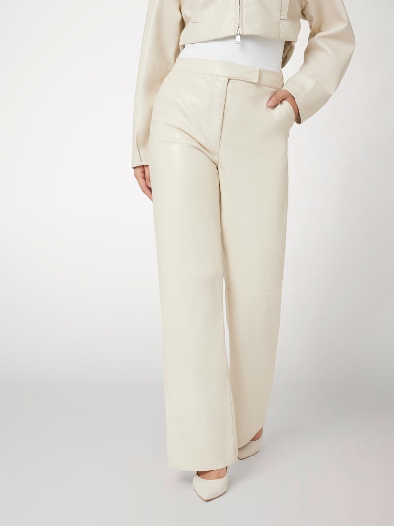 Kunstleder hose creme Clearance