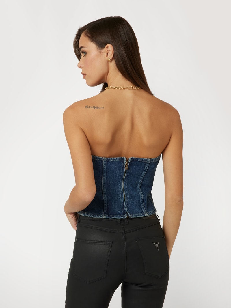 Guess denim bustier hotsell