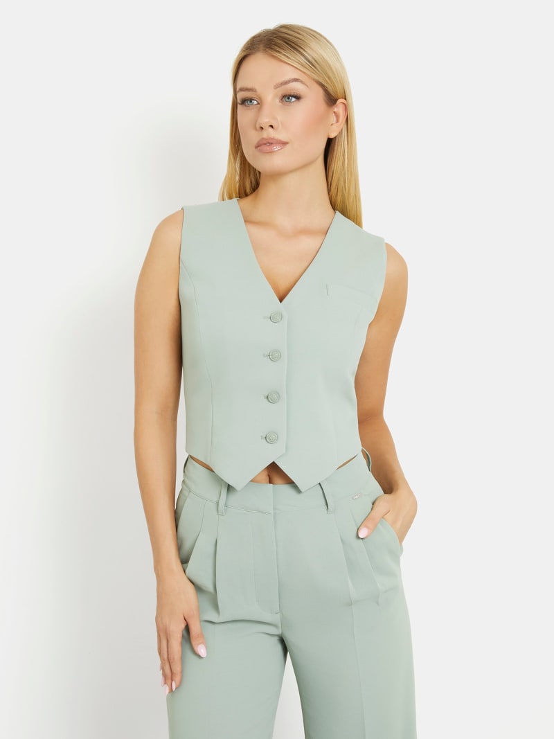 Cropped blazer vest