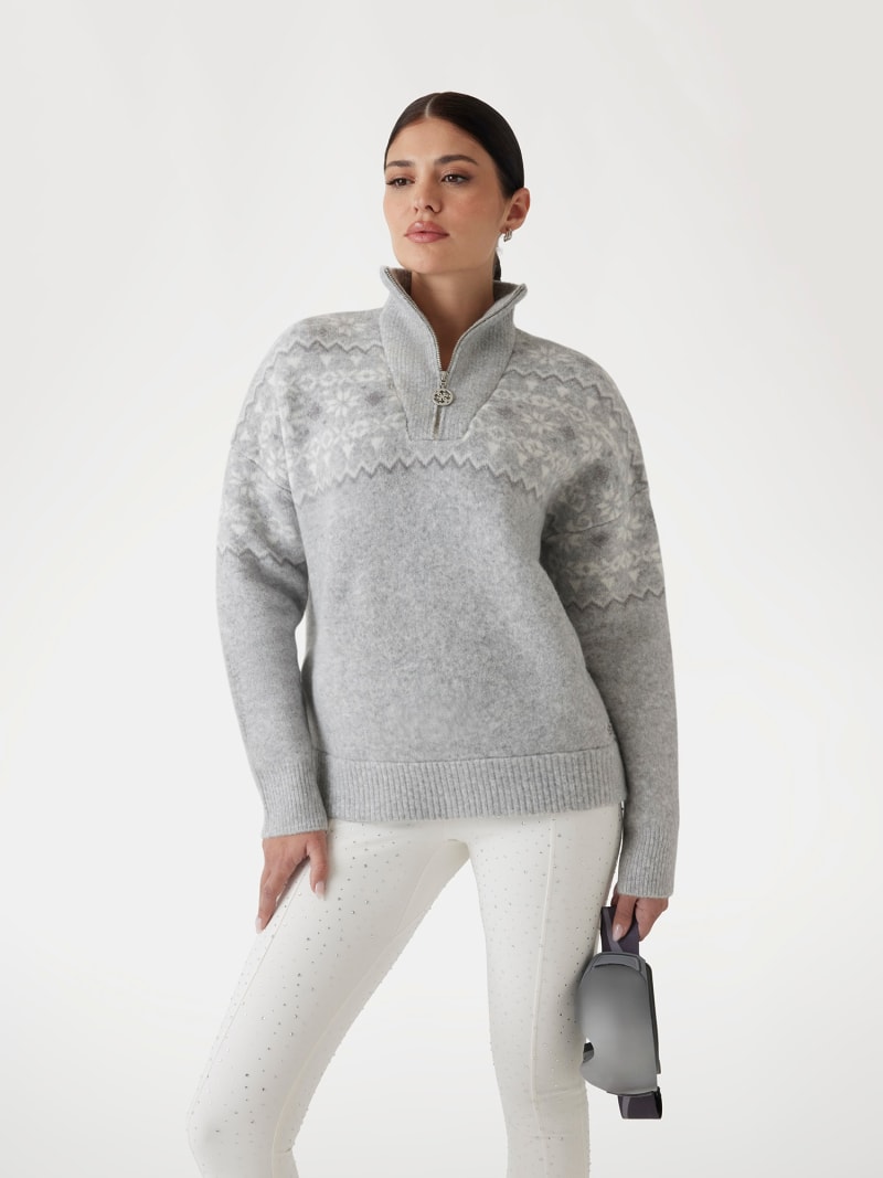 GUESS® Nordic wool-blend half-zip sweater Women