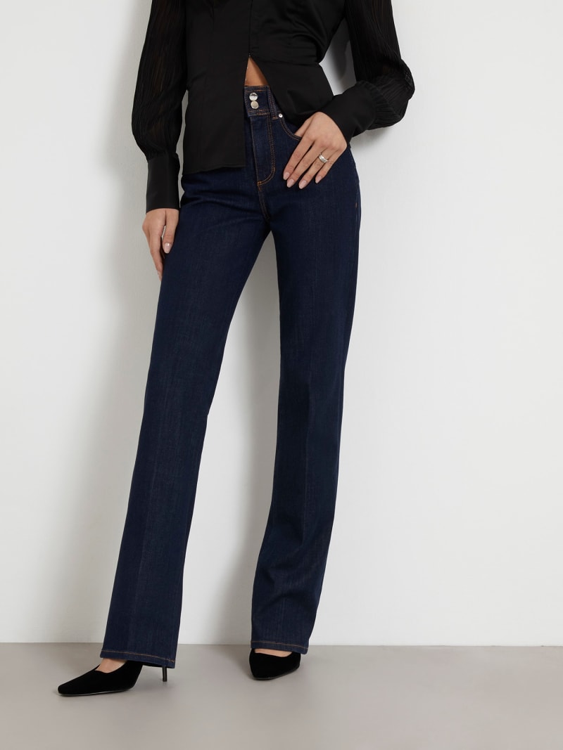 Straight denim pants clearance