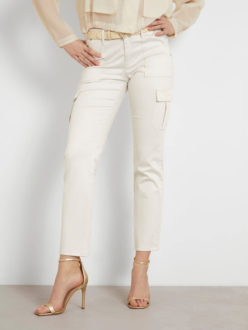 Pantalon cargo taille moyenne