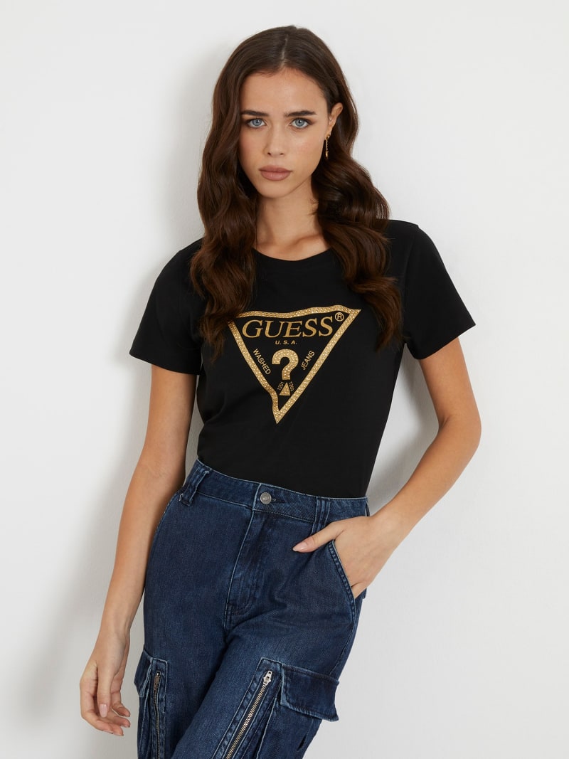 T-shirt stretch com logótipo triângulo