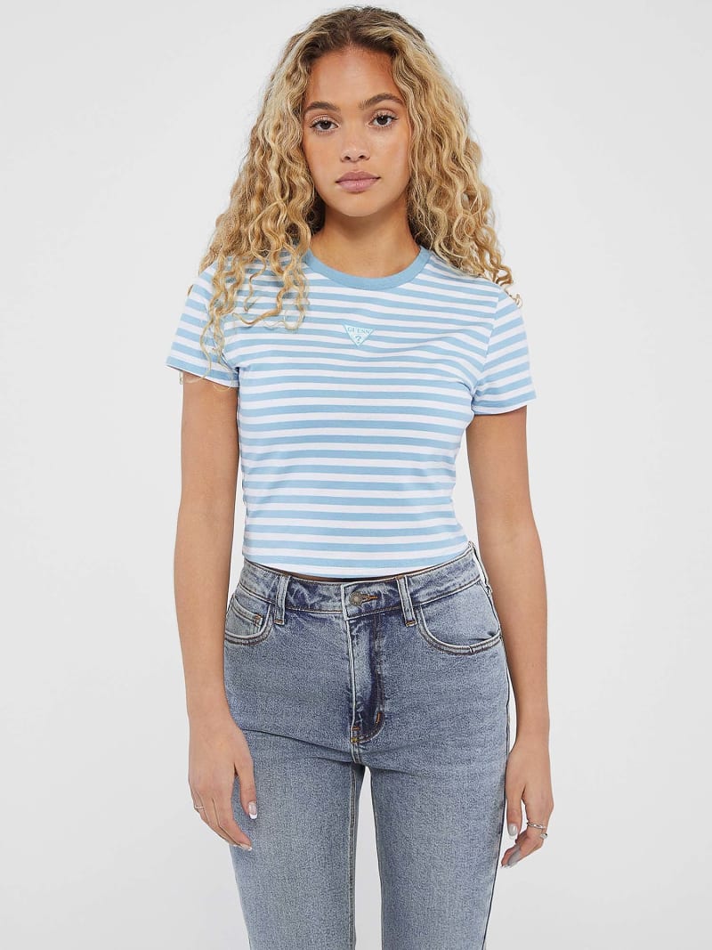 Striped stretch t-shirt