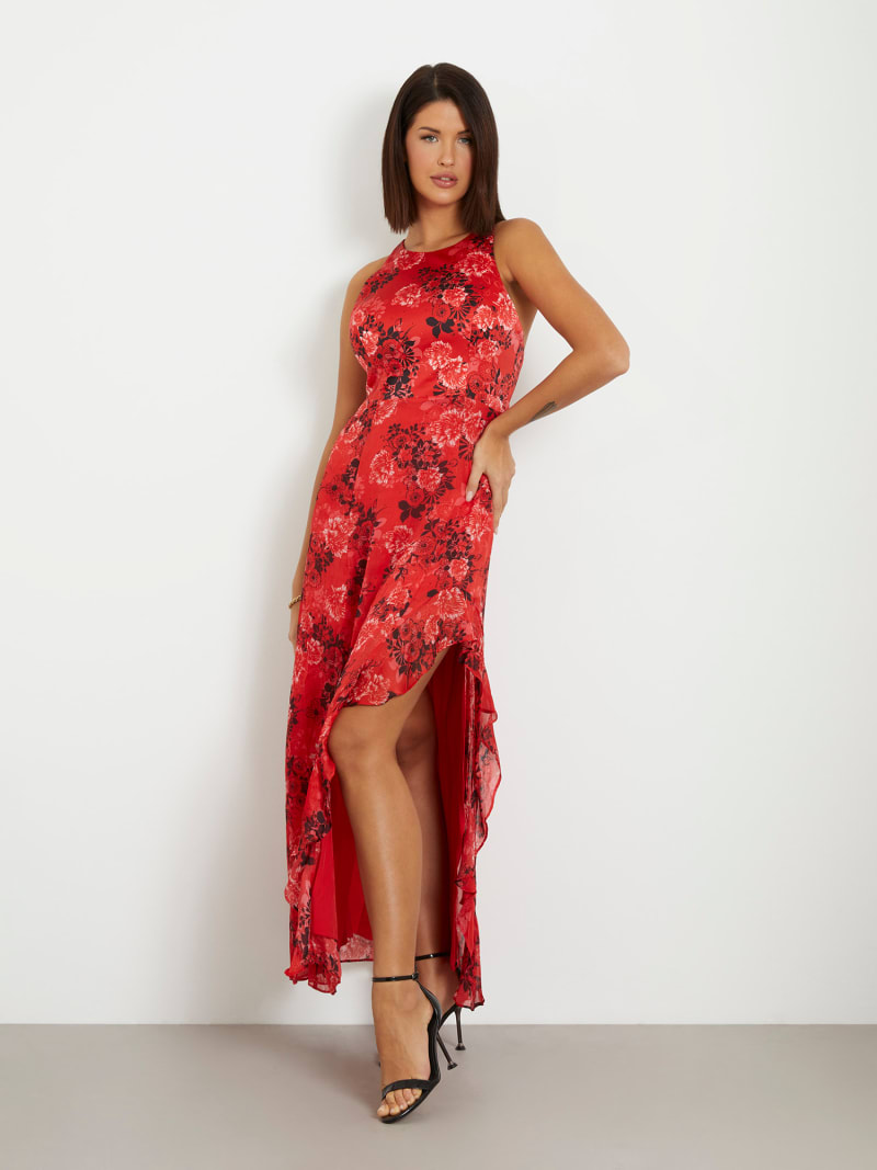 Robe longue imprimé à fleurs