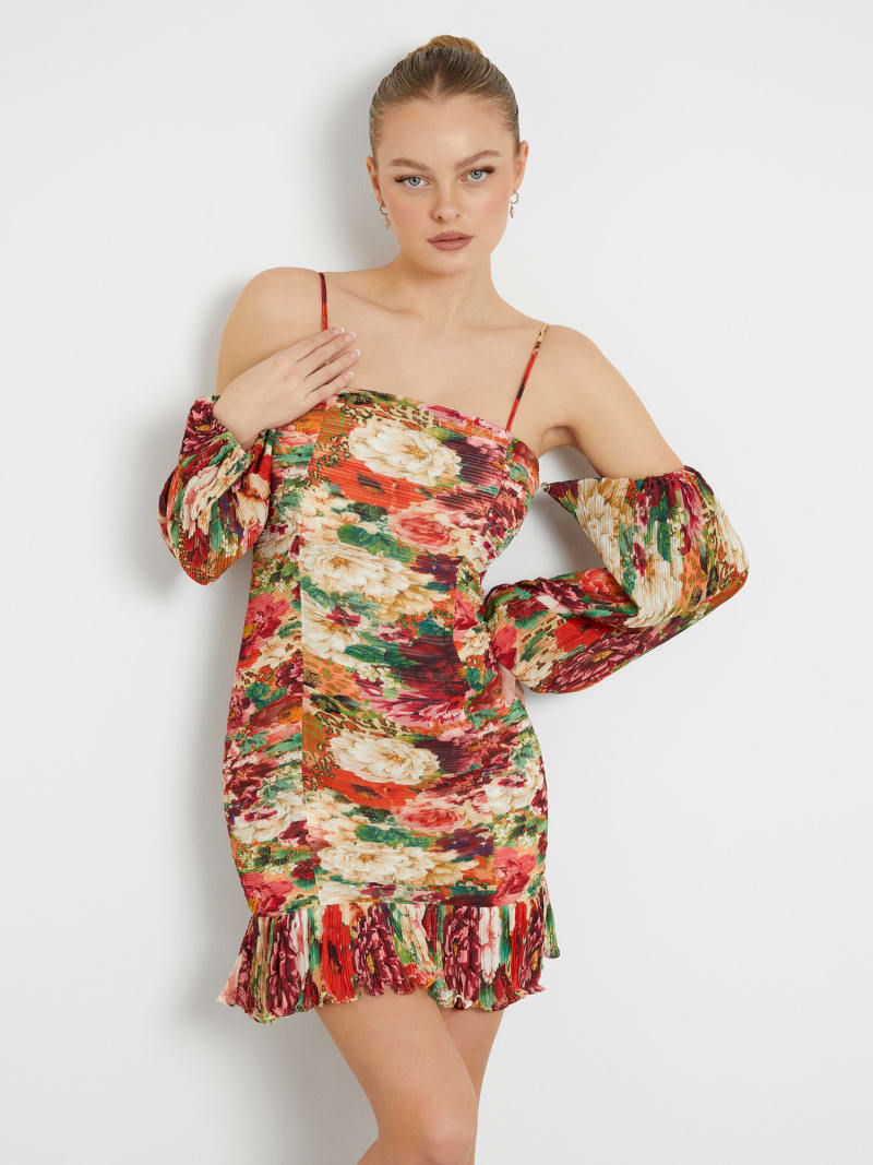 Sukienka mini w kwiatowy print