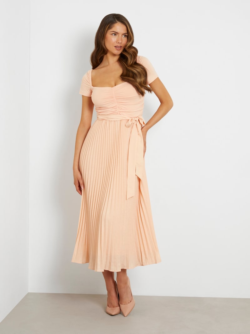 Pleated midi dress