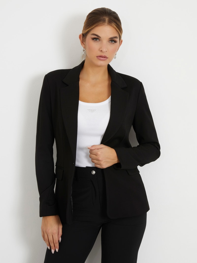 Slim fit black blazer womens on sale