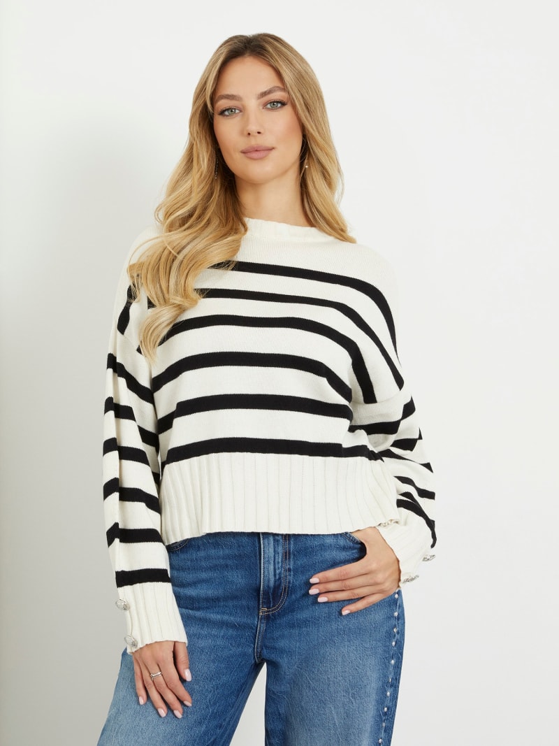 Pull guess rayé on sale