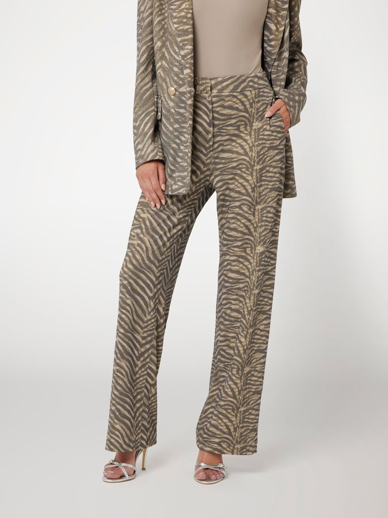 GUESS Pantalon evase imprime zebre Femme