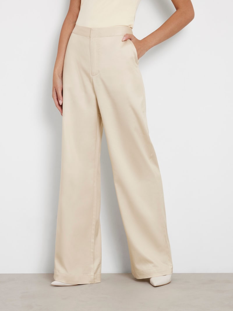 GUESS Pantalon jambe large taille haute