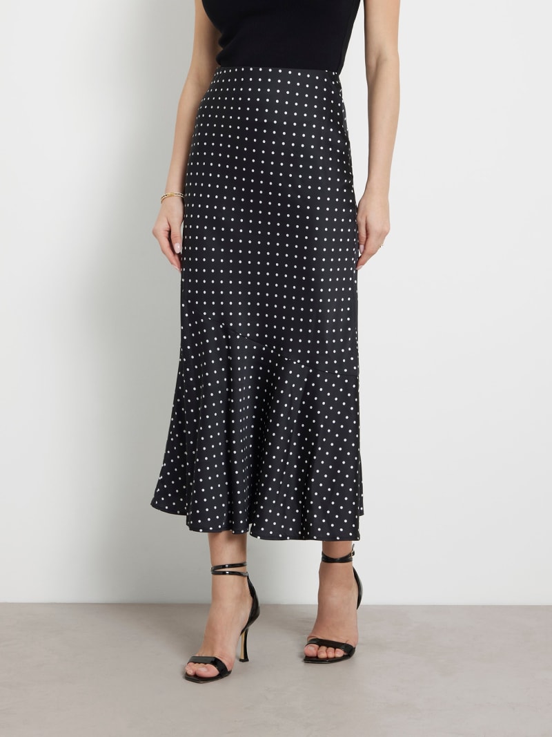 Polka dots long skirt