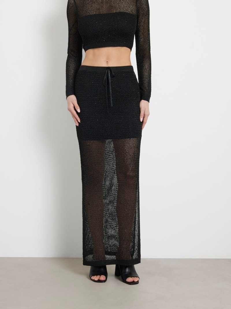 GUESS Gonna lunga in maglia paillettes