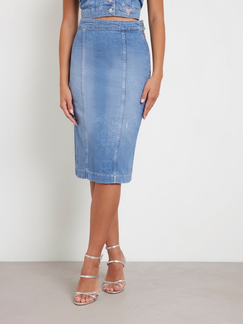 Gonna midi jeans best sale