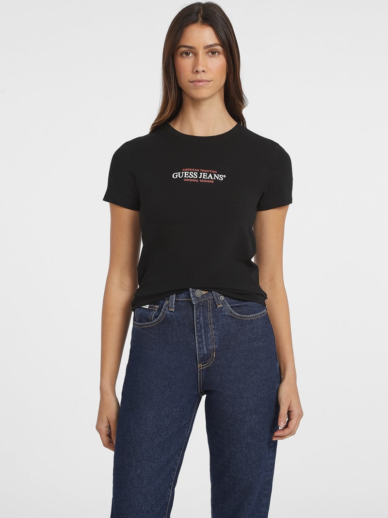 Guess t shirt dames zwart clearance