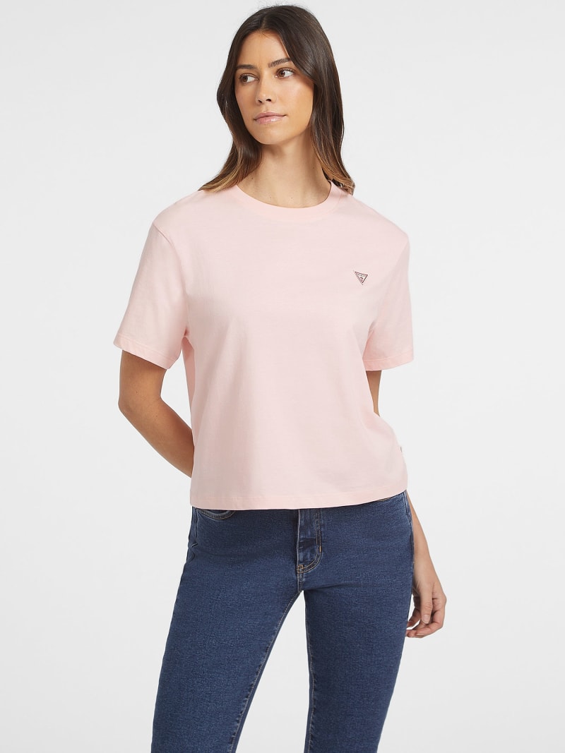 Camiseta boxy con triangulo mini Mujer GUESS Jeans