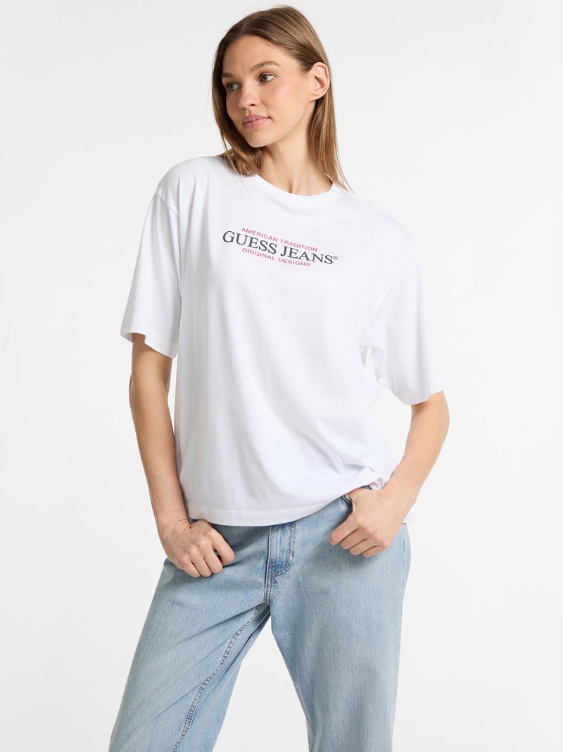 Guess oversized tee womens sale