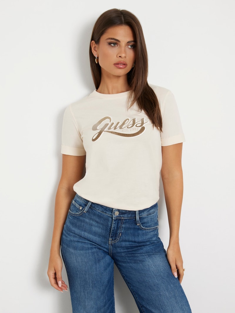 Guess logo tee womens online