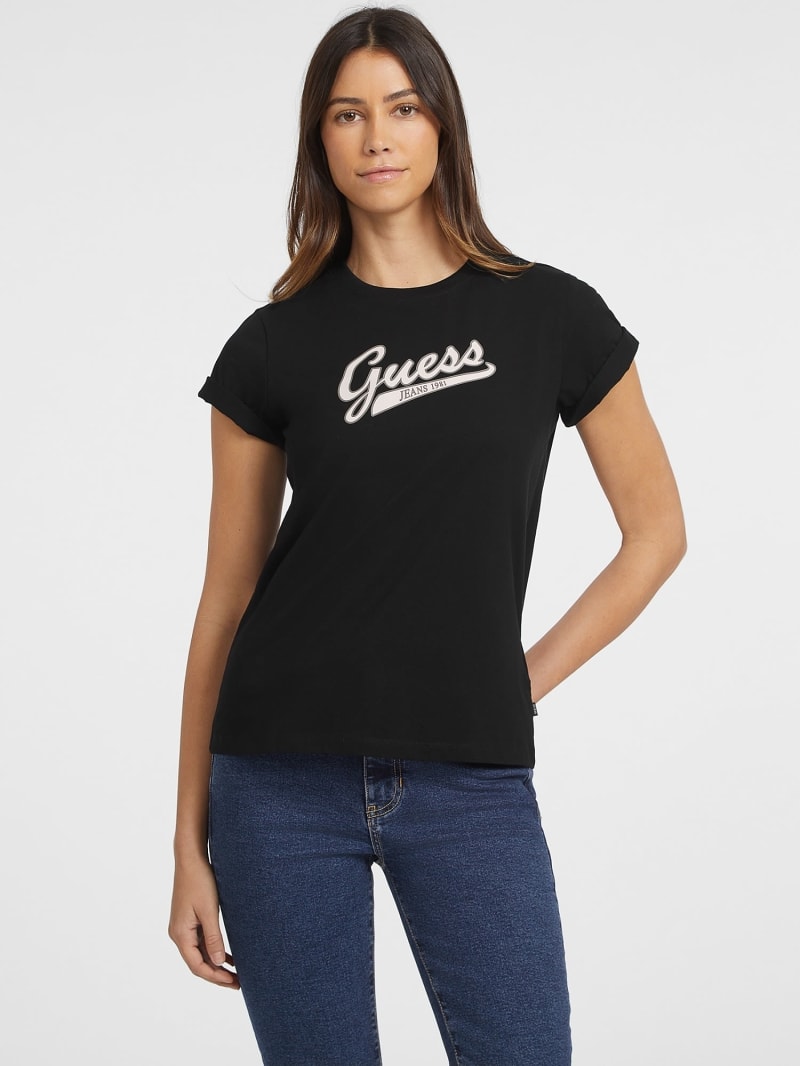 Klassiek T shirt met logo Dames GUESS Jeans