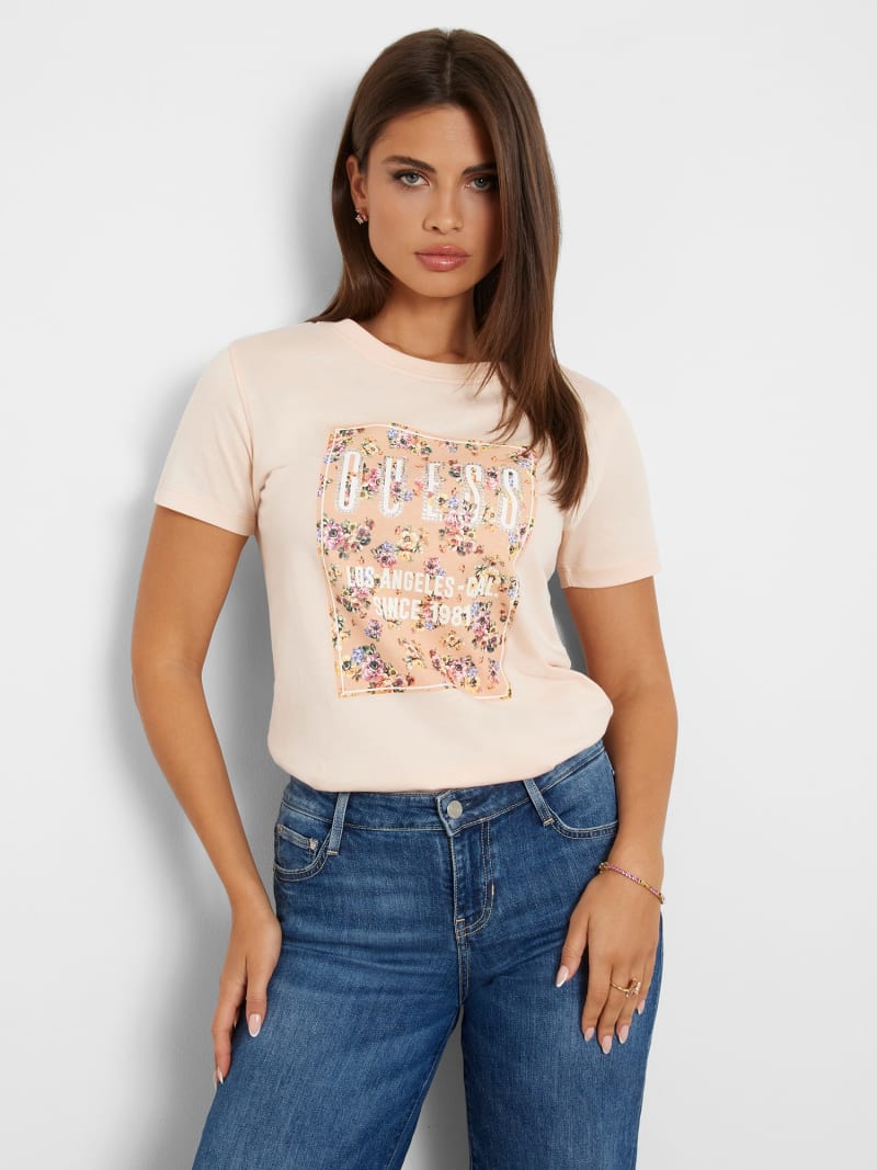 GUESS T shirt met print voorkant Dames