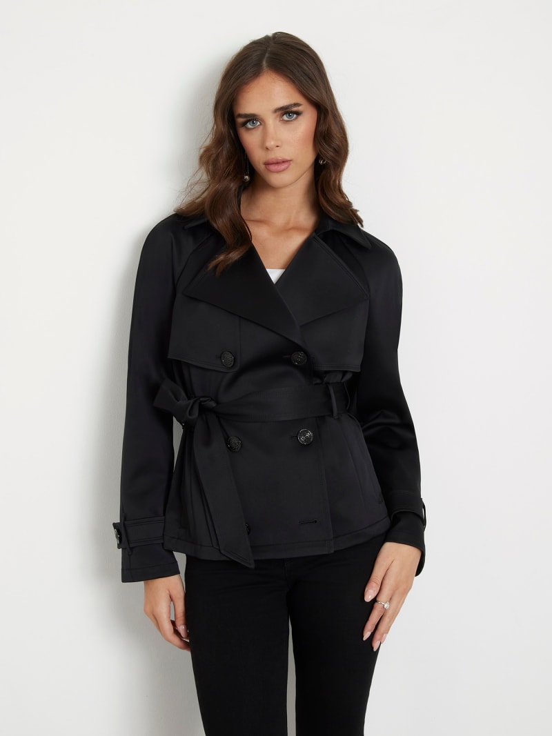 Trench femme court noir sales
