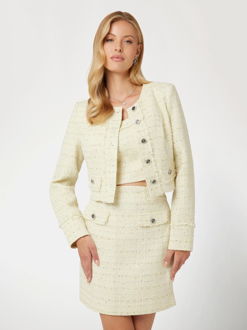 Tweed crop blazer cheap