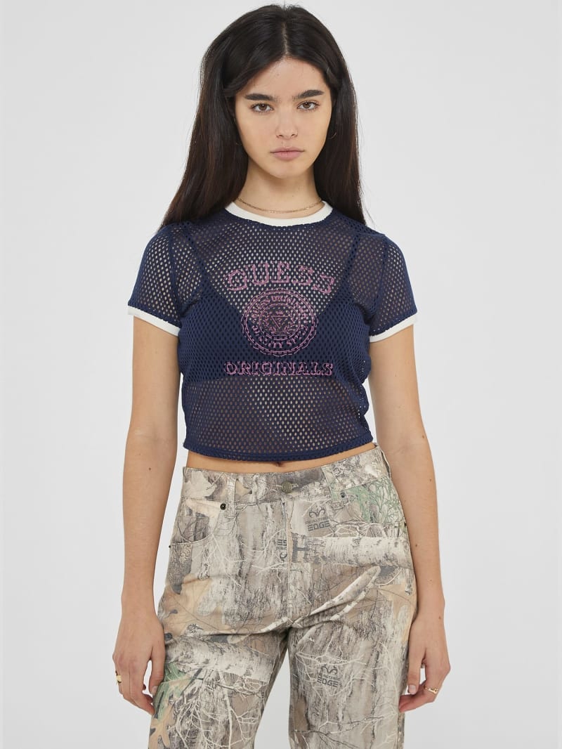 Camiseta malla mujer discount