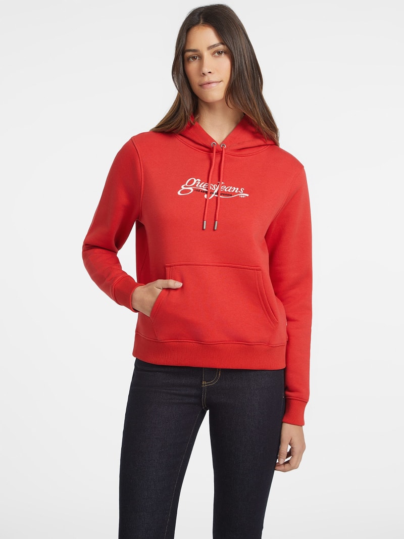 Geborduurde Californie trui met capuchon Dames GUESS Jeans
