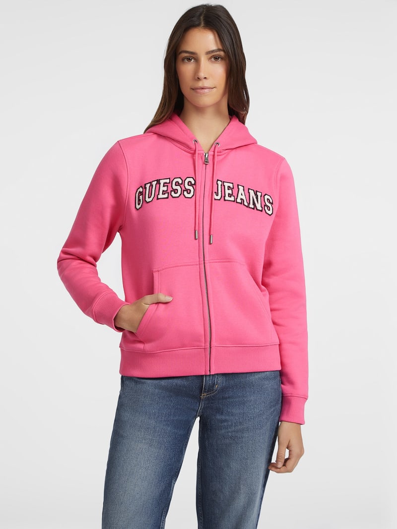 pink guess sweatshirt