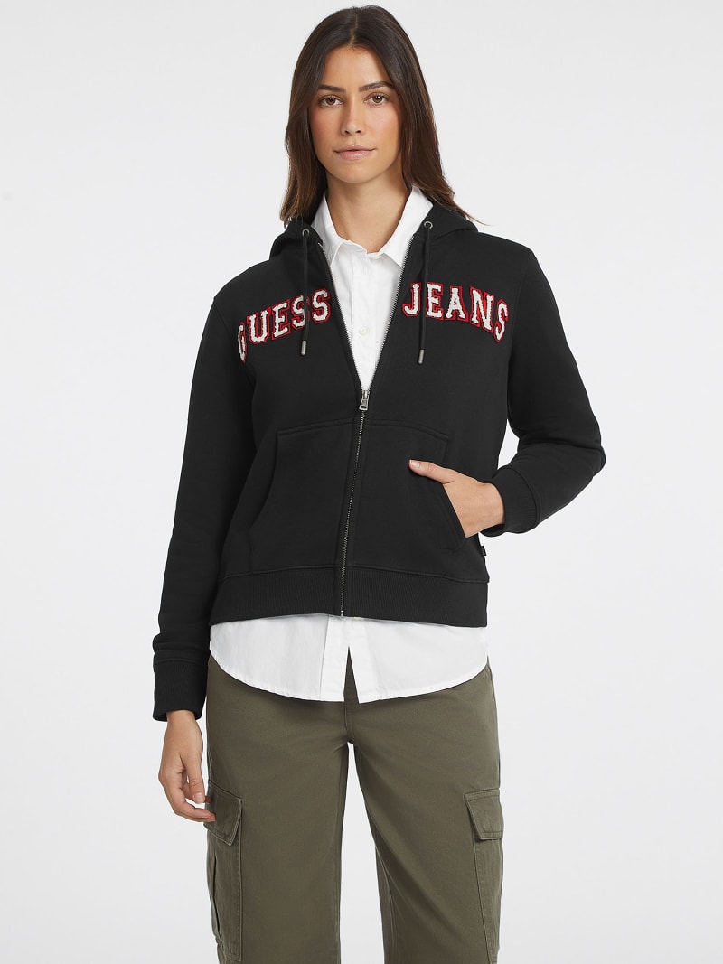 Chenille zip up sweater outlet