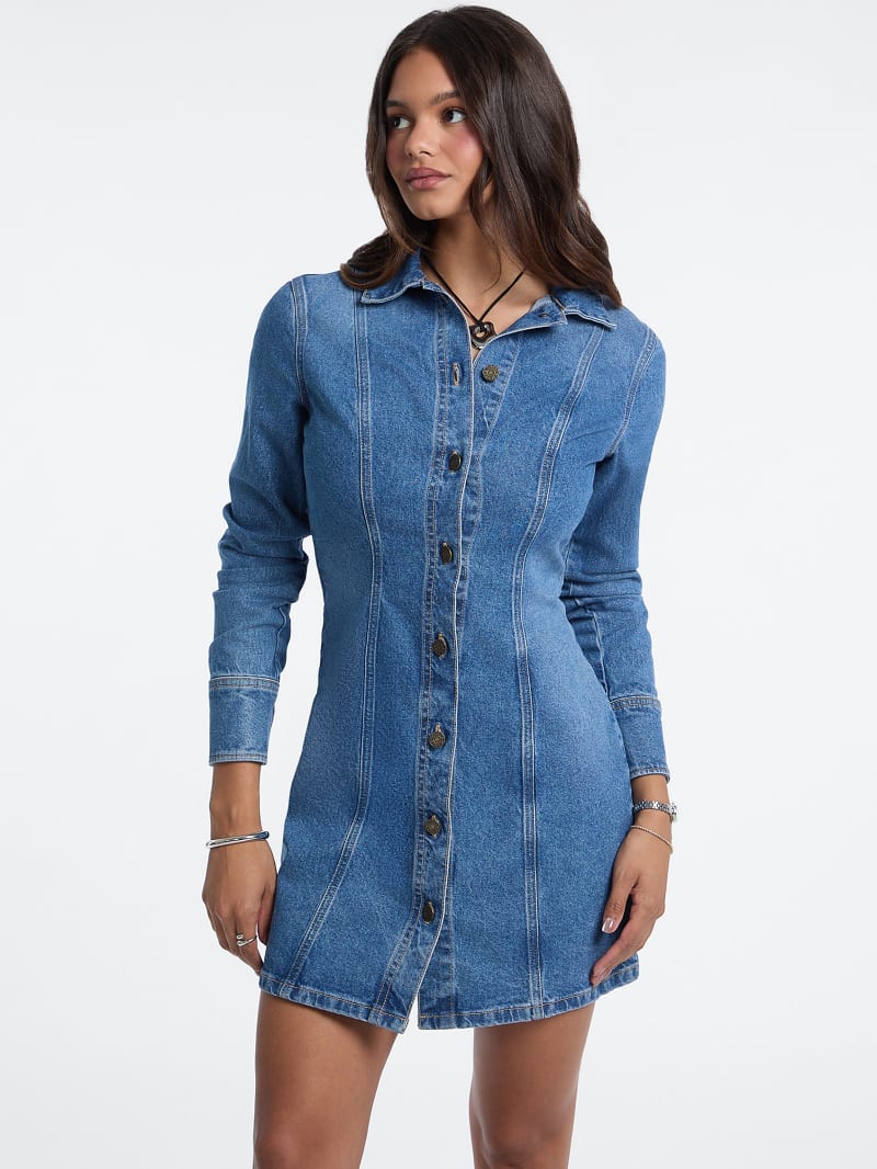 Shirt denim dress