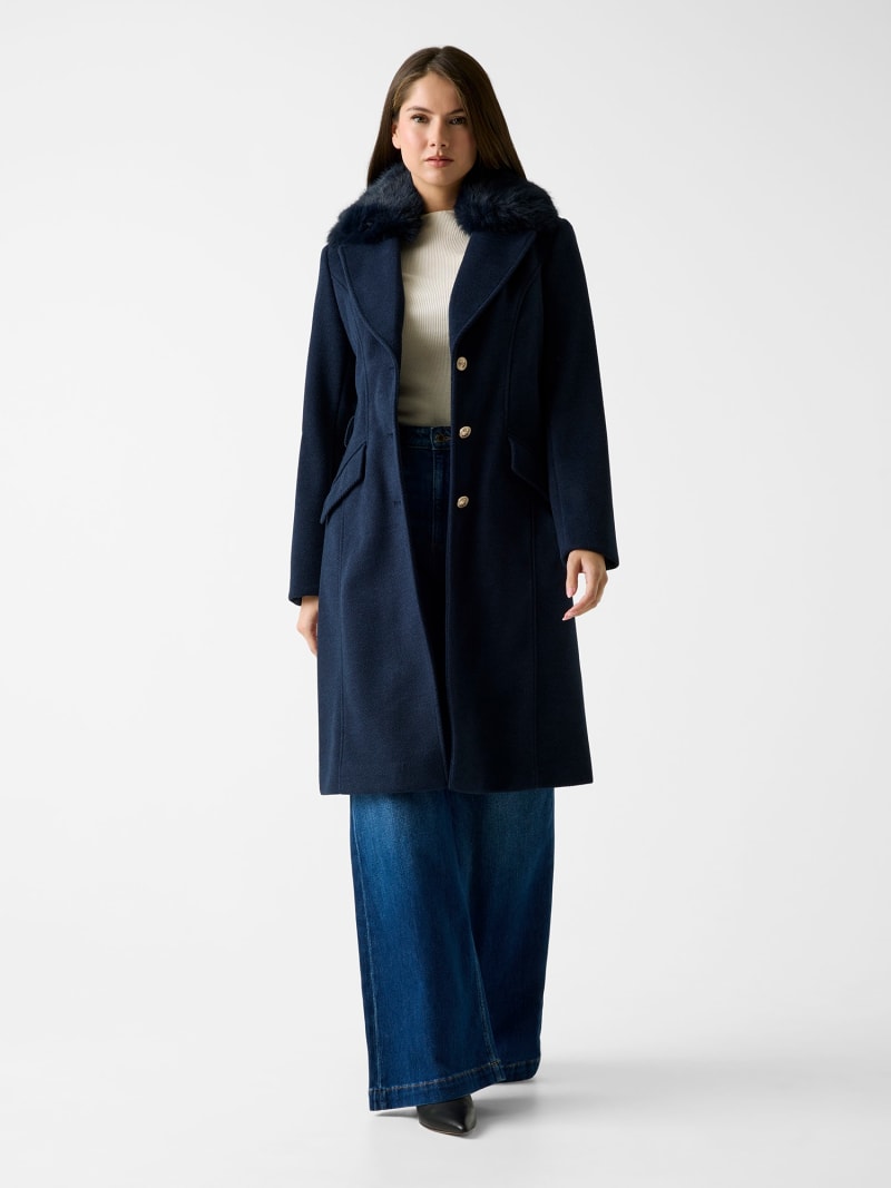 GUESS® Wool-blend belted coat Women