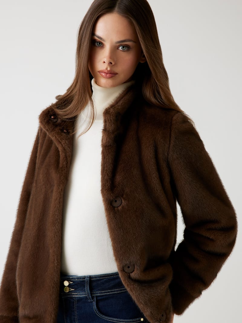Pangasa Marfil A-line Faux Fur Jacket main image 0