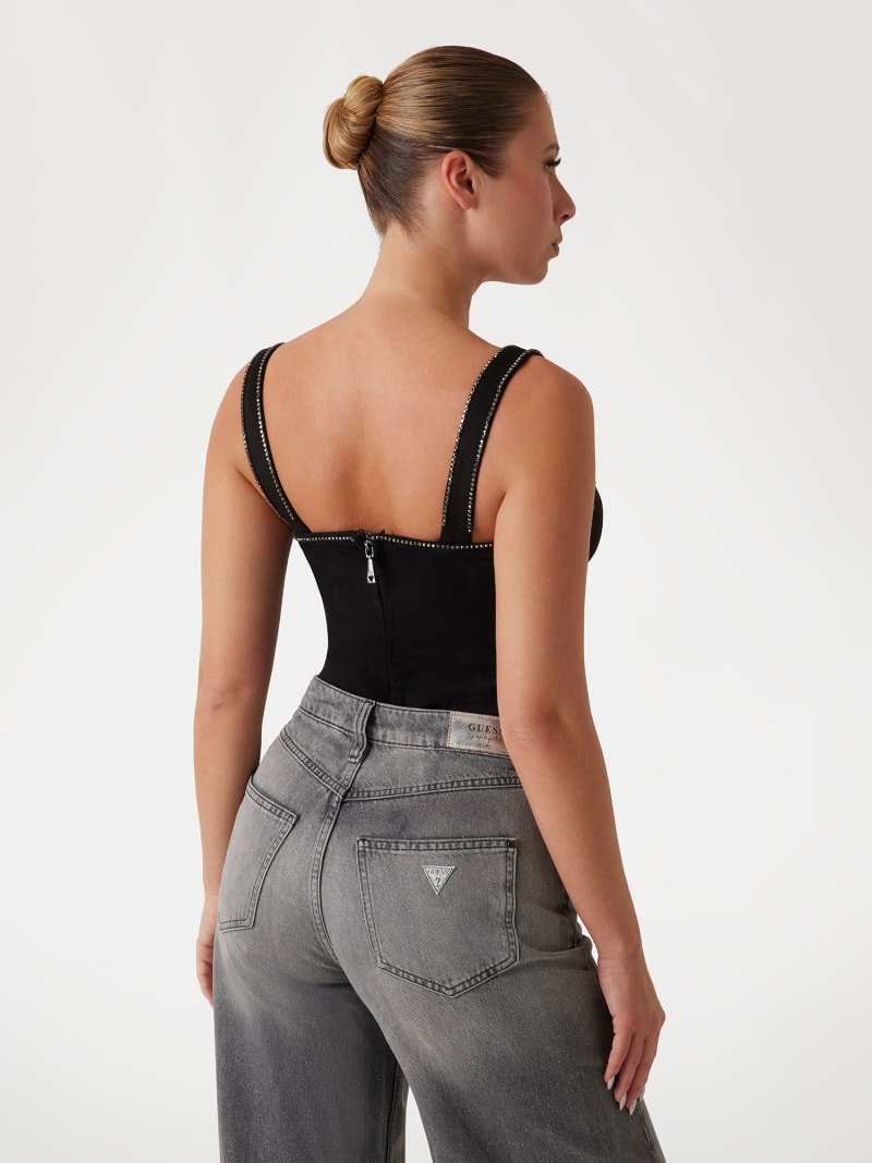 GUESS® Gorsetowy top z syntetycznego zamszu Kobieta