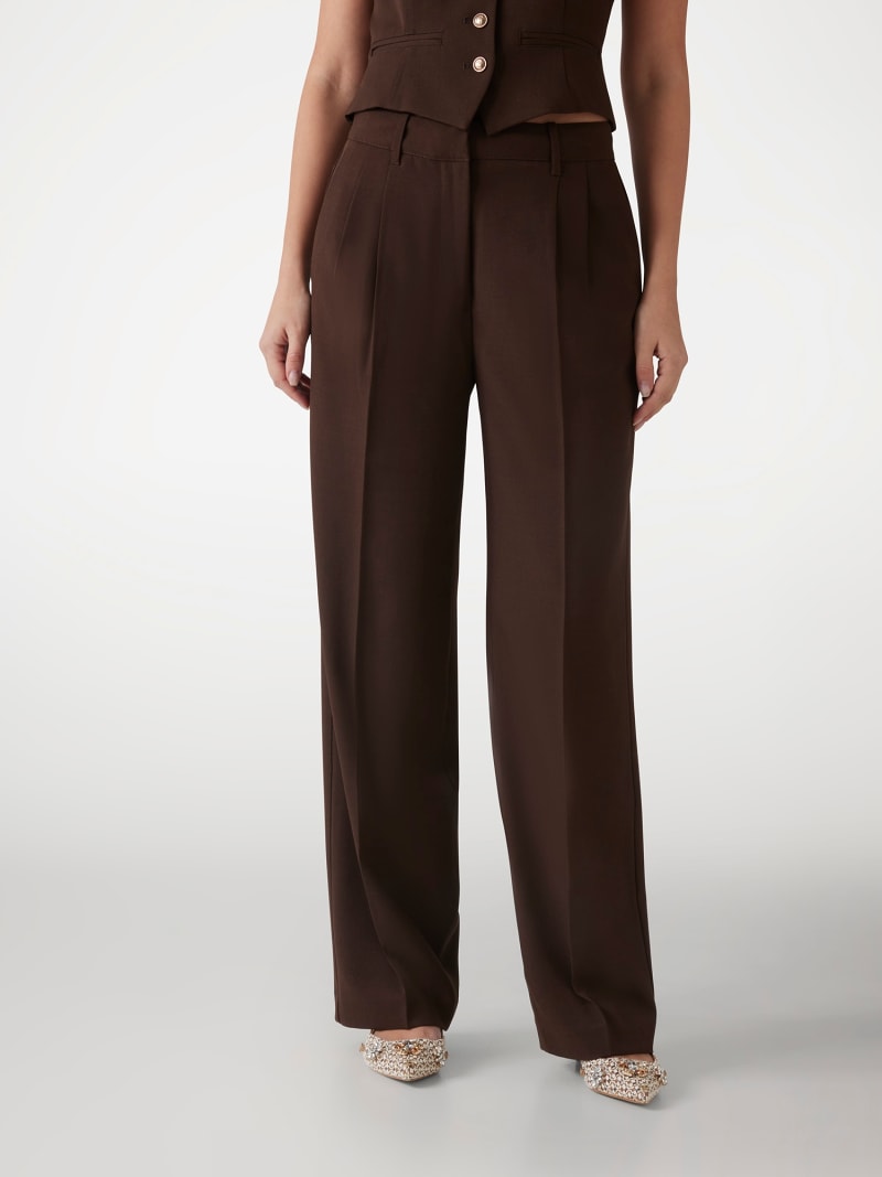High rise wide leg pant