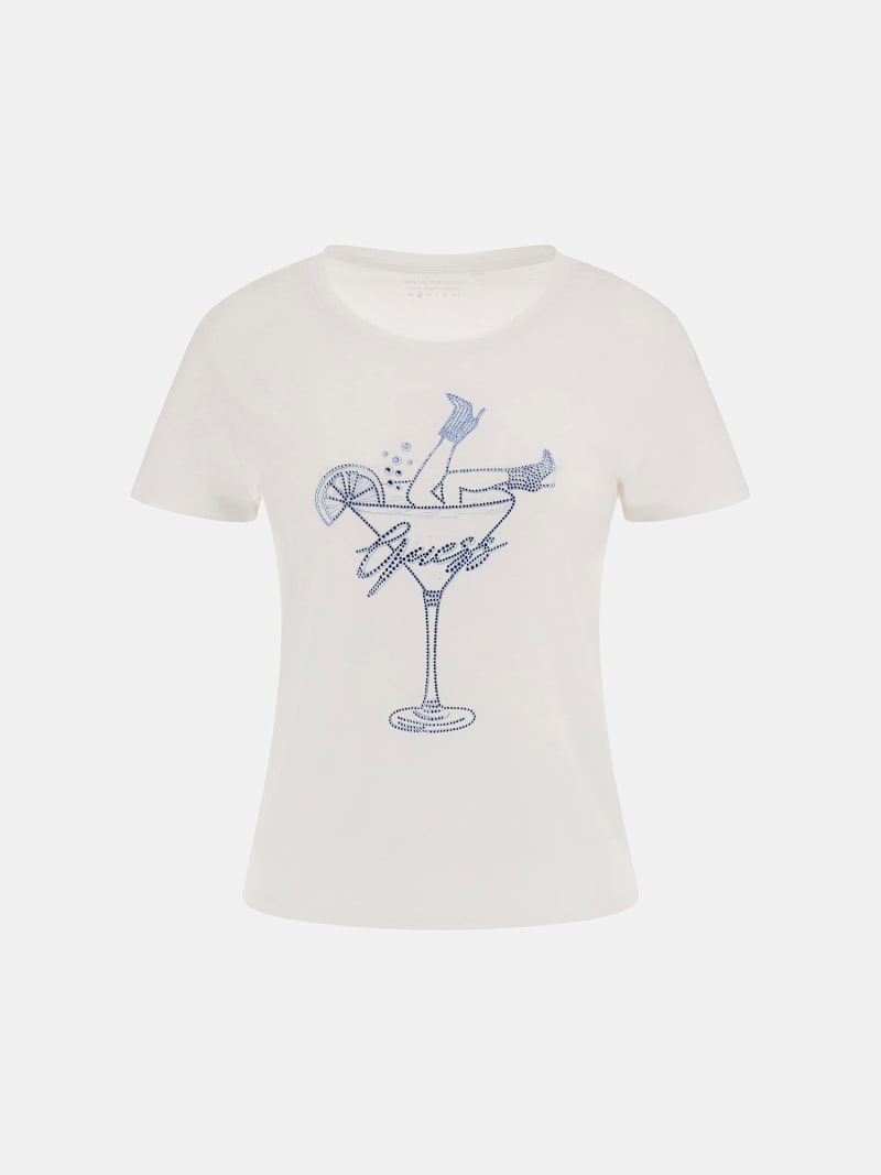 GUESS® Rhinestone logo T-shirt Women