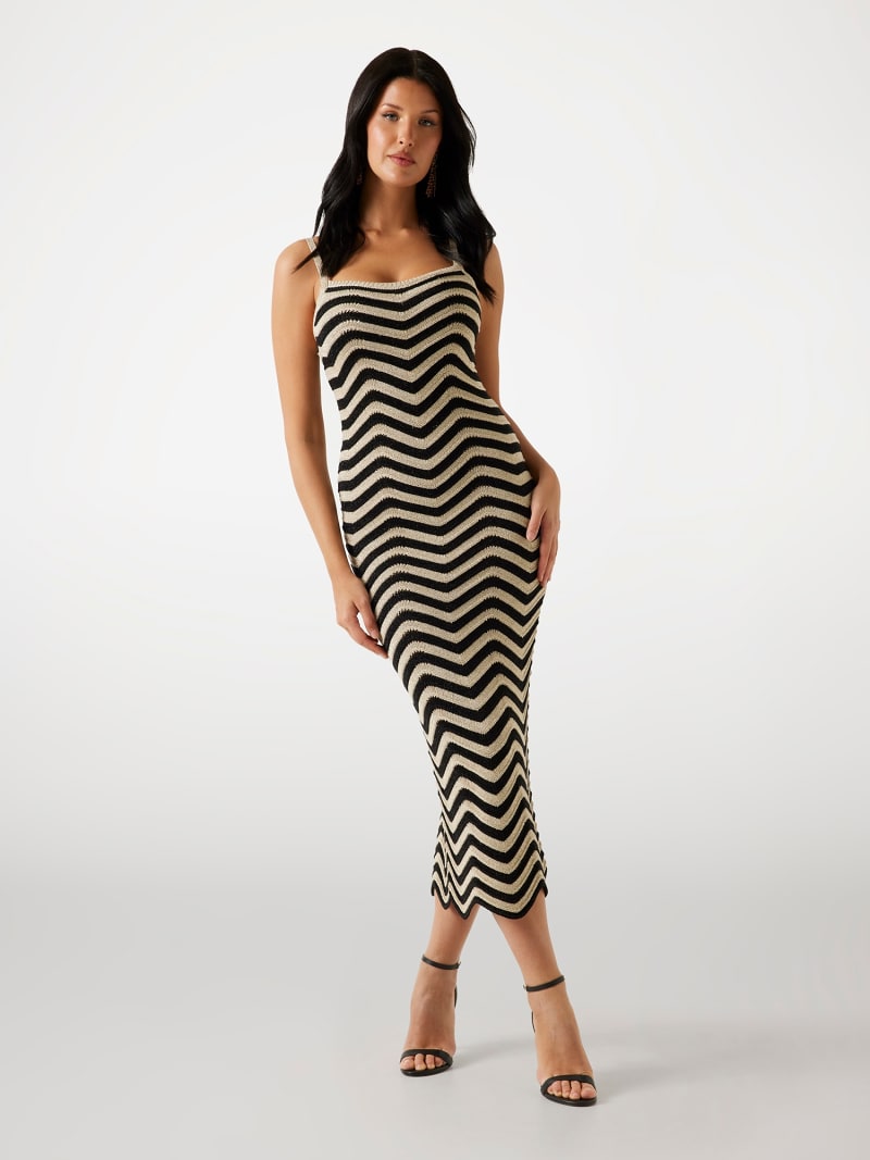 Chevron bodycon maxi dress Women