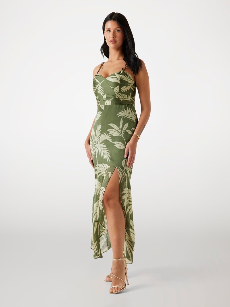 Maxi vestito stampato chiffon