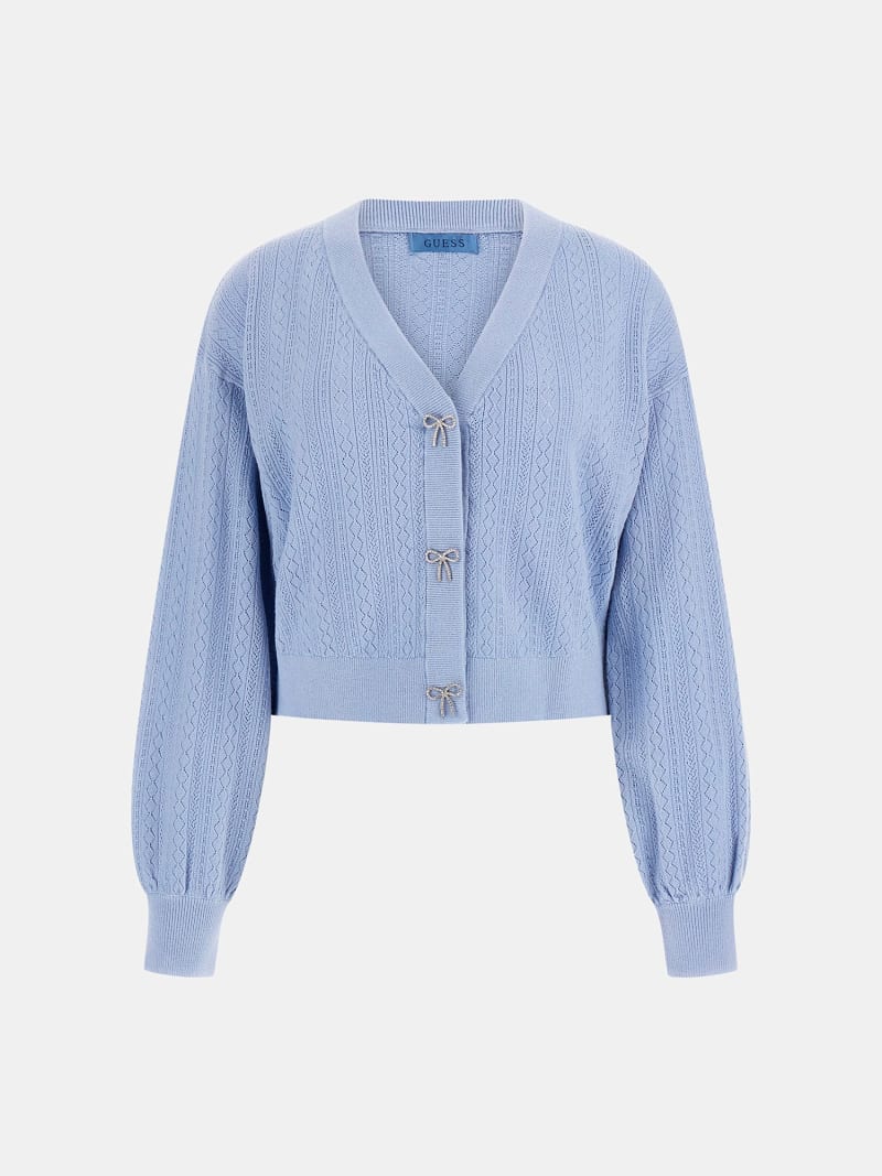 GUESS® Openwork knit cropped cardigan Women