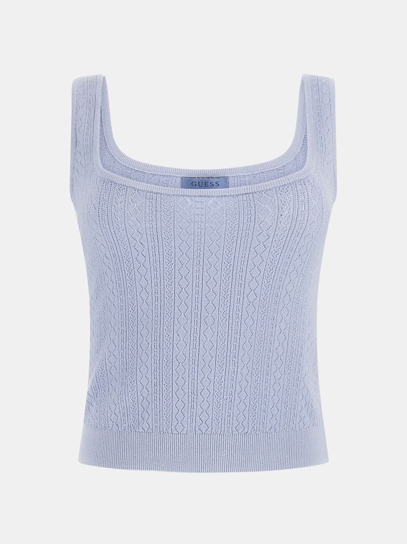 OPENWORK KNIT TOP - Blue | ZARA United States