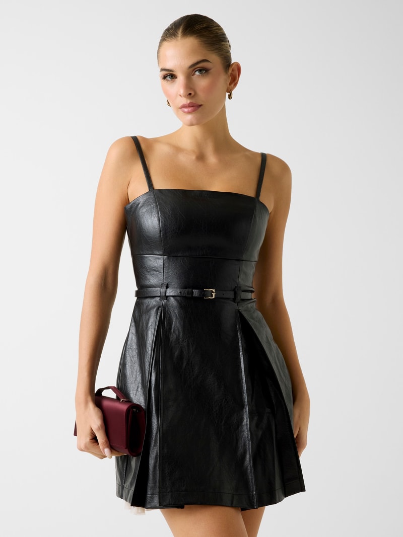 GUESS Faux leather mini dress Women