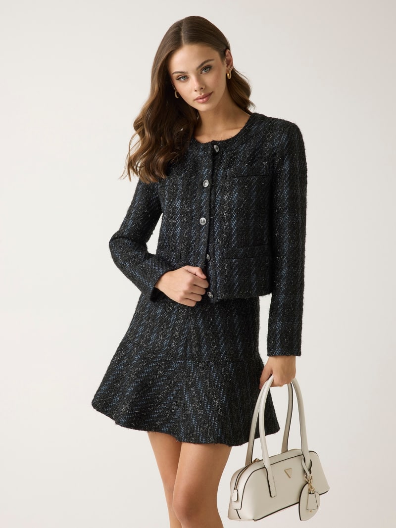 Veste de baseball Dakota en tweed de laine