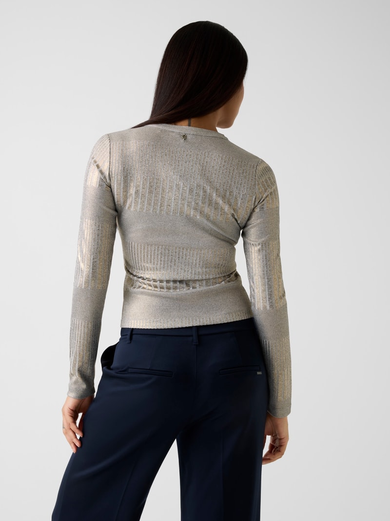 Haut Maille Tricotée Guess Blanc, Rouge Et Noir Taille M - Occasion Très Bon état
