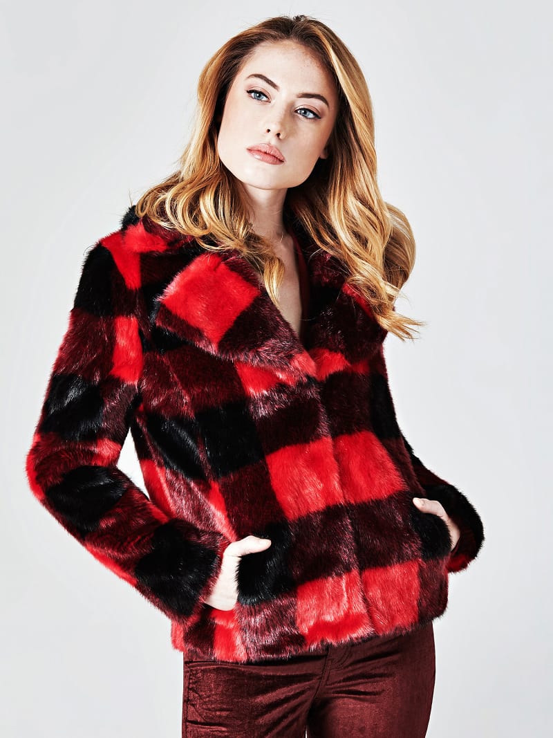 Check guess. Куртка из меха клетчатая. куртка из искусственного меха guess. guess меховая куртка женская. guess куртка пиджак красная искусственный мех.