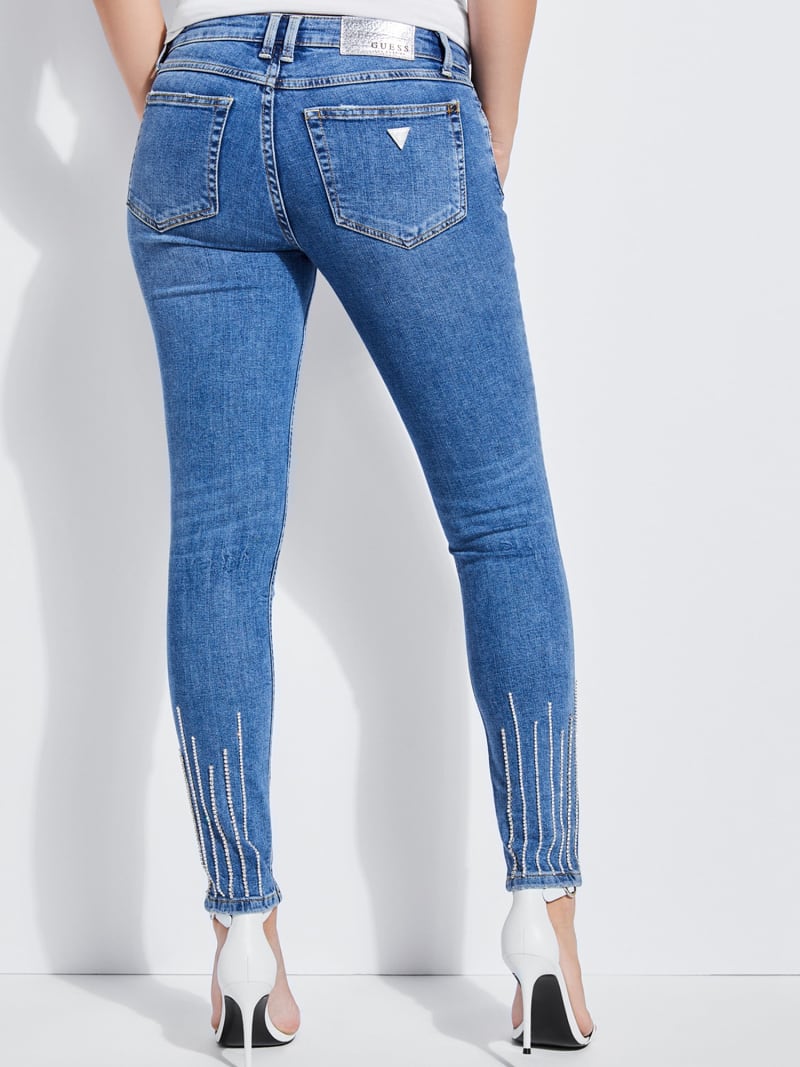 Slim Jeans With Appliques Guess Official Online Store