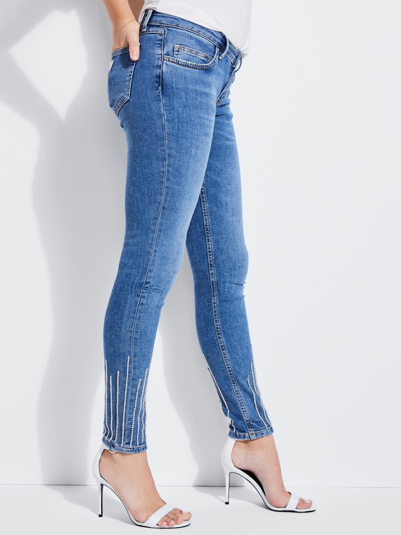 Slim Jeans With Appliques Guess Official Online Store