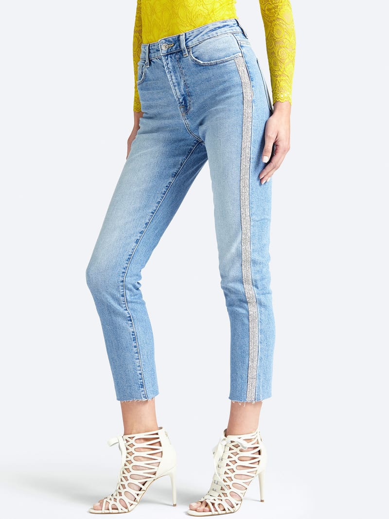 glitter stripe jeans